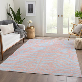 Piper Looms Mayfield Animal Print AMF1043 Pink Machine Washable Area Rug Lifestyle Image Feature