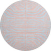 Piper Looms Mayfield Animal Print AMF1043 Pink Machine Washable Area Rug Round Main Image
