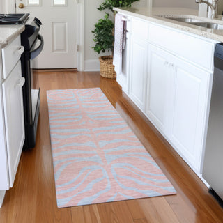 Piper Looms Mayfield Animal Print AMF1043 Pink Machine Washable Area Rug Runner Lifestyle Image Feature