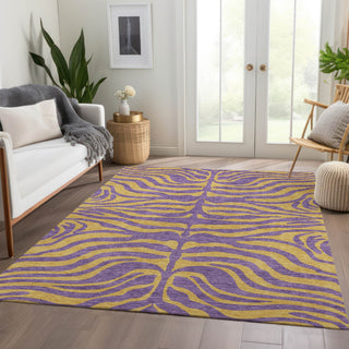 Piper Looms Mayfield Animal Print AMF1043 Purple Machine Washable Area Rug Lifestyle Image Feature