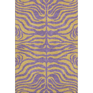 Piper Looms Mayfield Animal Print AMF1043 Purple Machine Washable Area Rug main image