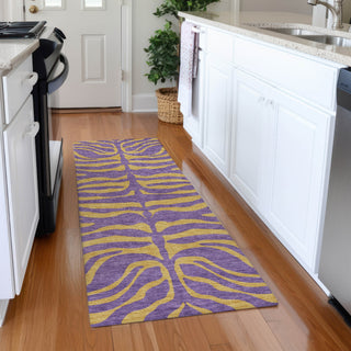 Piper Looms Mayfield Animal Print AMF1043 Purple Machine Washable Area Rug Runner Lifestyle Image Feature