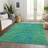 Piper Looms Mayfield Animal Print AMF1043 Teal Machine Washable Area Rug Lifestyle Image Feature