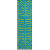 Piper Looms Mayfield Animal Print AMF1043 Teal Machine Washable Area Rug Runner Main Image