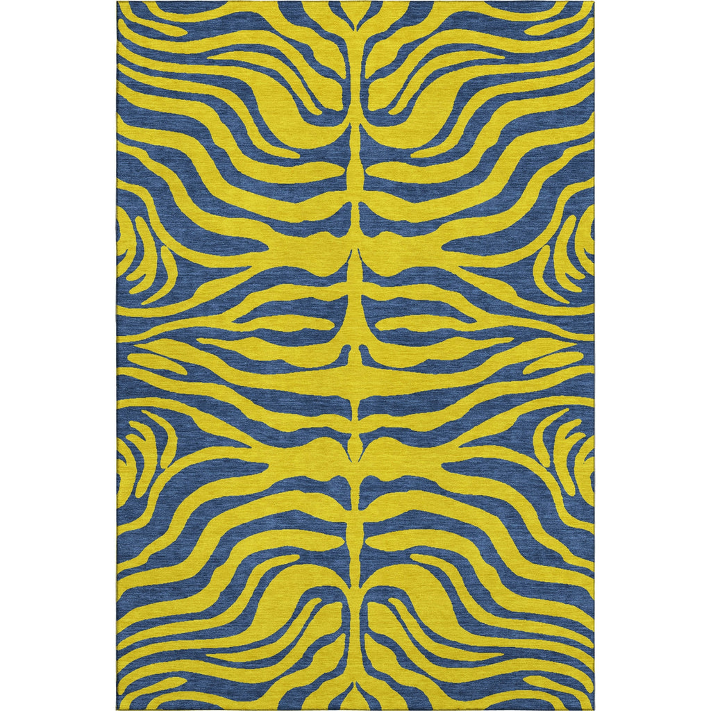 Piper Looms Mayfield Animal Print AMF1043 Yellow Machine Washable Area Rug main image