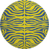 Piper Looms Mayfield Animal Print AMF1043 Yellow Machine Washable Area Rug Round Main Image