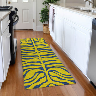 Piper Looms Mayfield Animal Print AMF1043 Yellow Machine Washable Area Rug Runner Lifestyle Image Feature