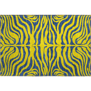 Piper Looms Mayfield Animal Print AMF1043 Yellow Machine Washable Area Rug Scatter Main Image