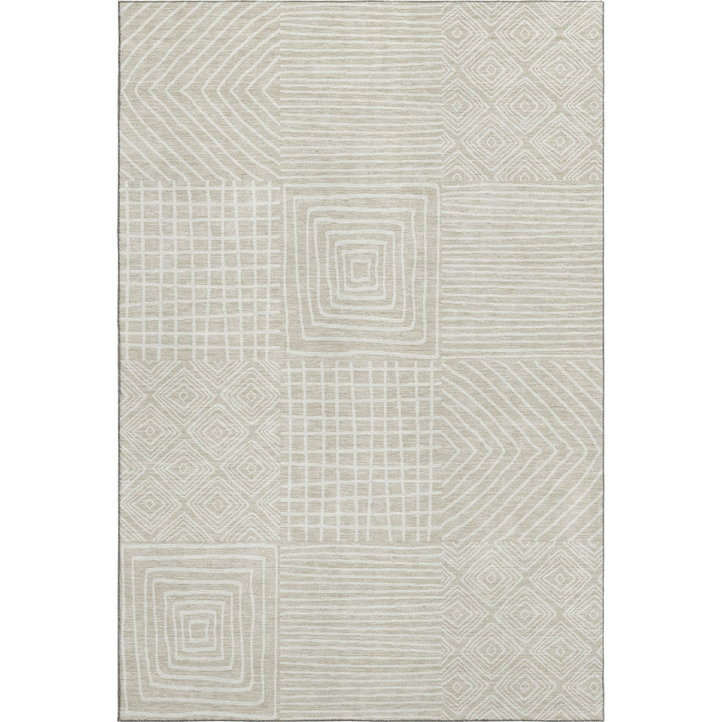 Piper Looms Mayfield Geometric AMF1044 Beige Machine Washable Area Rug main image