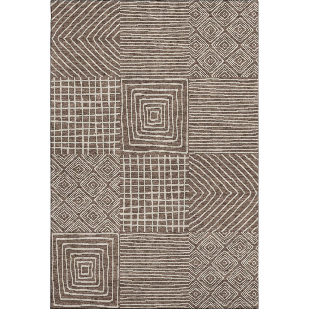 Piper Looms Mayfield Geometric AMF1044 Brown Machine Washable Area Rug main image