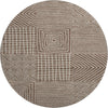 Piper Looms Mayfield Geometric AMF1044 Brown Machine Washable Area Rug Round Main Image