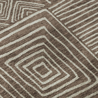 Piper Looms Mayfield Geometric AMF1044 Brown Machine Washable Area Rug Swatch Image