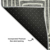 Piper Looms Mayfield Geometric AMF1044 Charcoal Machine Washable Area Rug Backing Image