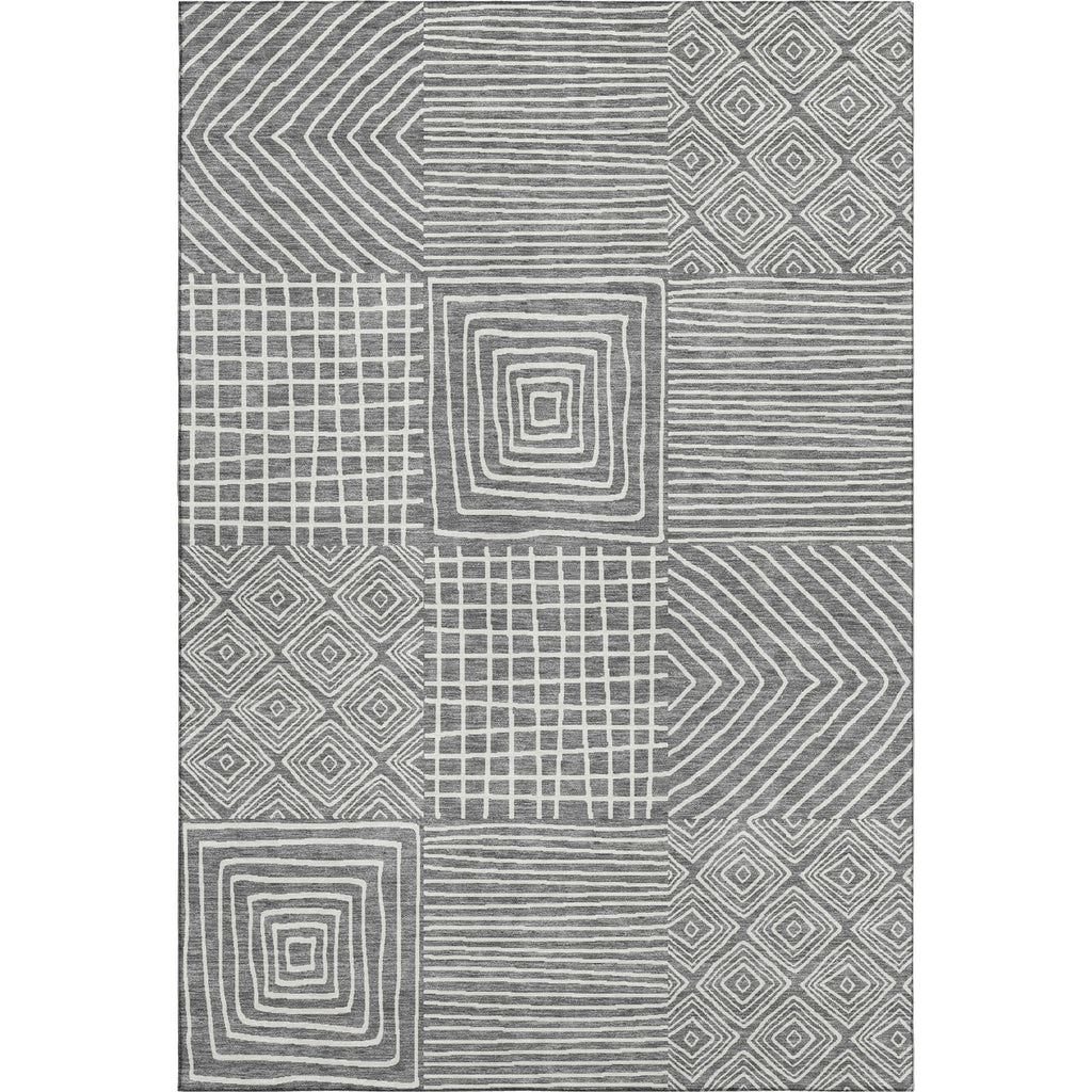 Piper Looms Mayfield Geometric AMF1044 Charcoal Machine Washable Area Rug main image