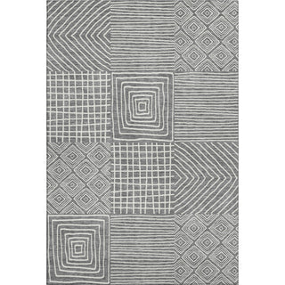 Piper Looms Mayfield Geometric AMF1044 Charcoal Machine Washable Area Rug main image