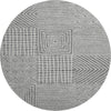 Piper Looms Mayfield Geometric AMF1044 Charcoal Machine Washable Area Rug Round Main Image