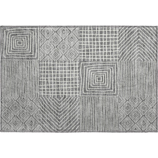 Piper Looms Mayfield Geometric AMF1044 Charcoal Machine Washable Area Rug Scatter Main Image