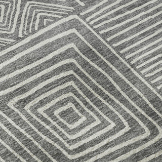 Piper Looms Mayfield Geometric AMF1044 Charcoal Machine Washable Area Rug Swatch Image