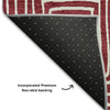 Piper Looms Mayfield Geometric AMF1044 Garnet Machine Washable Area Rug Backing Image