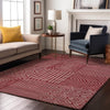Piper Looms Mayfield Geometric AMF1044 Garnet Machine Washable Area Rug Lifestyle Image Feature