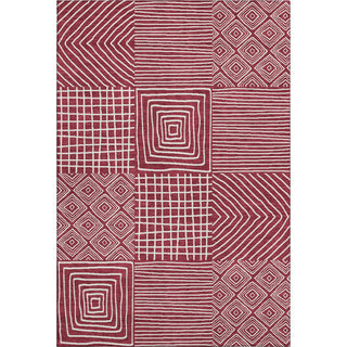 Piper Looms Mayfield Geometric AMF1044 Garnet Machine Washable Area Rug main image