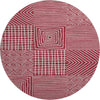 Piper Looms Mayfield Geometric AMF1044 Garnet Machine Washable Area Rug Round Main Image