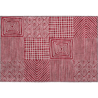 Piper Looms Mayfield Geometric AMF1044 Garnet Machine Washable Area Rug Scatter Main Image