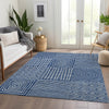 Piper Looms Mayfield Geometric AMF1044 Navy Machine Washable Area Rug Lifestyle Image Feature
