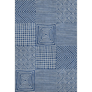 Piper Looms Mayfield Geometric AMF1044 Navy Machine Washable Area Rug main image