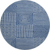Piper Looms Mayfield Geometric AMF1044 Navy Machine Washable Area Rug Round Main Image