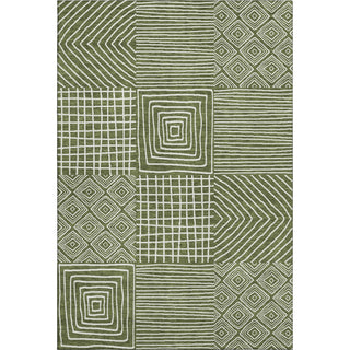 Piper Looms Mayfield Geometric AMF1044 Olive Machine Washable Area Rug main image