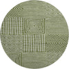 Piper Looms Mayfield Geometric AMF1044 Olive Machine Washable Area Rug Round Main Image