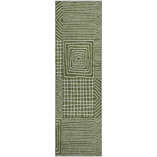 Piper Looms Mayfield Geometric AMF1044 Olive Machine Washable Area Rug Runner Main Image