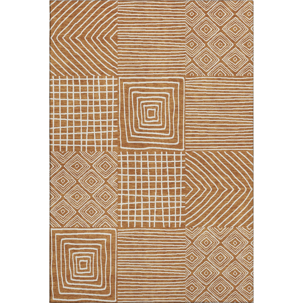 Piper Looms Mayfield Geometric AMF1044 Paprika Machine Washable Area Rug main image