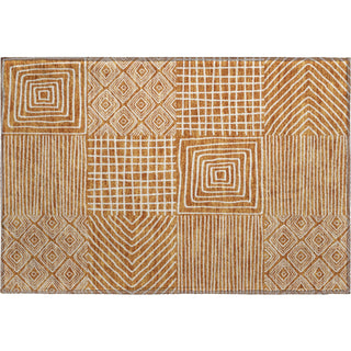 Piper Looms Mayfield Geometric AMF1044 Paprika Machine Washable Area Rug Scatter Main Image