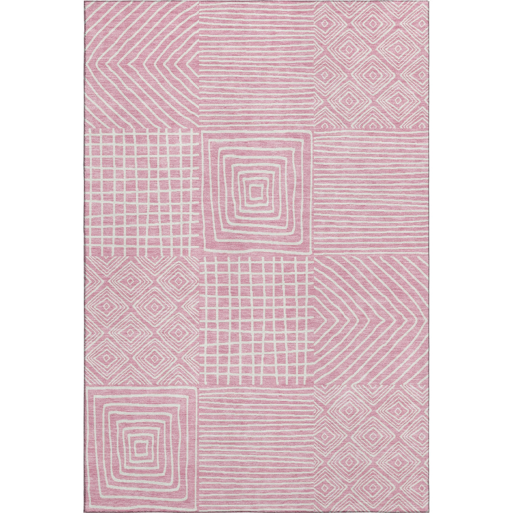 Piper Looms Mayfield Geometric AMF1044 Pink Machine Washable Area Rug main image