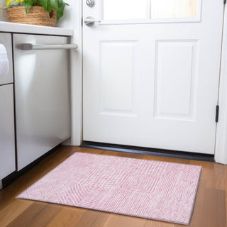 Piper Looms Mayfield Geometric AMF1044 Pink Machine Washable Area Rug Scatter Lifestyle Image Feature