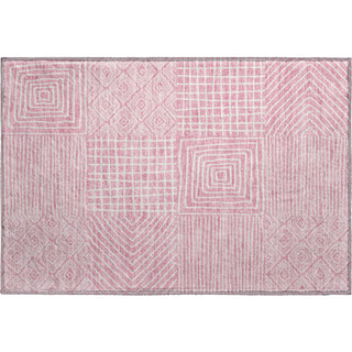 Piper Looms Mayfield Geometric AMF1044 Pink Machine Washable Area Rug Scatter Main Image