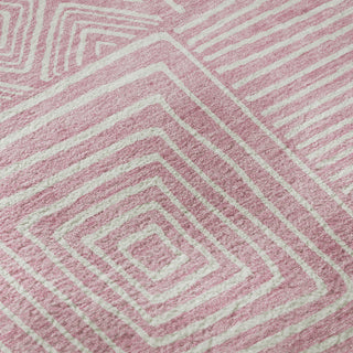 Piper Looms Mayfield Geometric AMF1044 Pink Machine Washable Area Rug Swatch Image