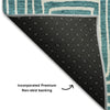 Piper Looms Mayfield Geometric AMF1044 Teal Machine Washable Area Rug Backing Image