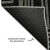 Piper Looms Mayfield Geometric AMF1045 Black Machine Washable Area Rug Backing Image