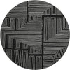 Piper Looms Mayfield Geometric AMF1045 Black Machine Washable Area Rug Round Main Image