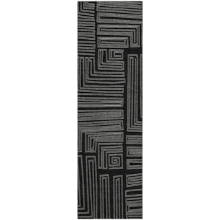 Piper Looms Mayfield Geometric AMF1045 Black Machine Washable Area Rug Runner Main Image