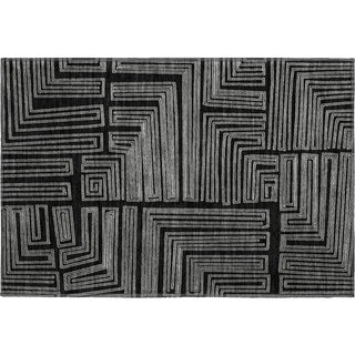 Piper Looms Mayfield Geometric AMF1045 Black Machine Washable Area Rug Scatter Main Image