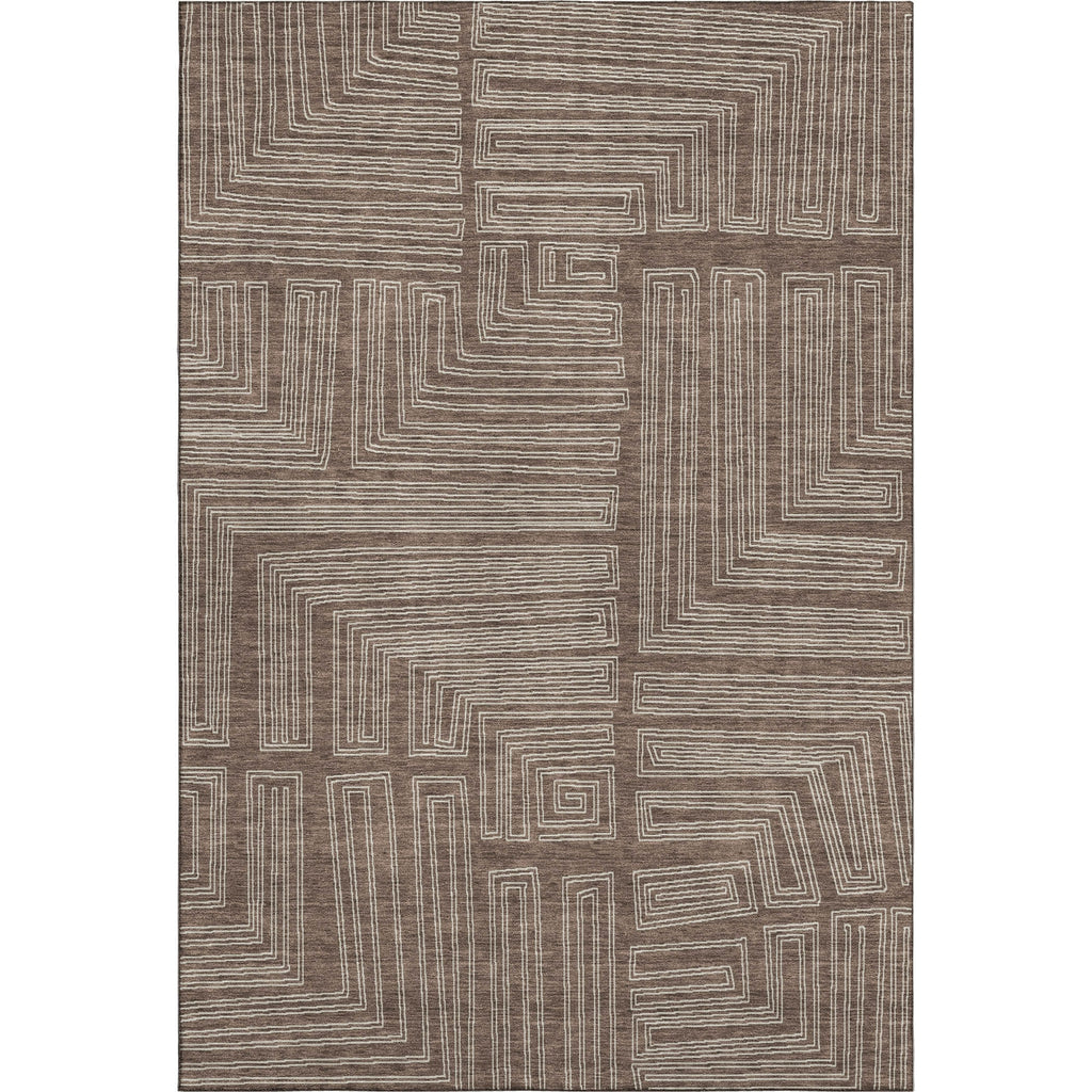 Piper Looms Mayfield Geometric AMF1045 Brown Machine Washable Area Rug main image