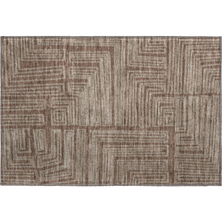 Piper Looms Mayfield Geometric AMF1045 Brown Machine Washable Area Rug Scatter Main Image