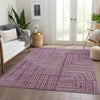 Piper Looms Mayfield Geometric AMF1045 Eggplant Machine Washable Area Rug Lifestyle Image Feature