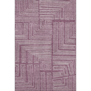 Piper Looms Mayfield Geometric AMF1045 Eggplant Machine Washable Area Rug main image