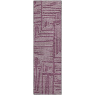 Piper Looms Mayfield Geometric AMF1045 Eggplant Machine Washable Area Rug Runner Main Image