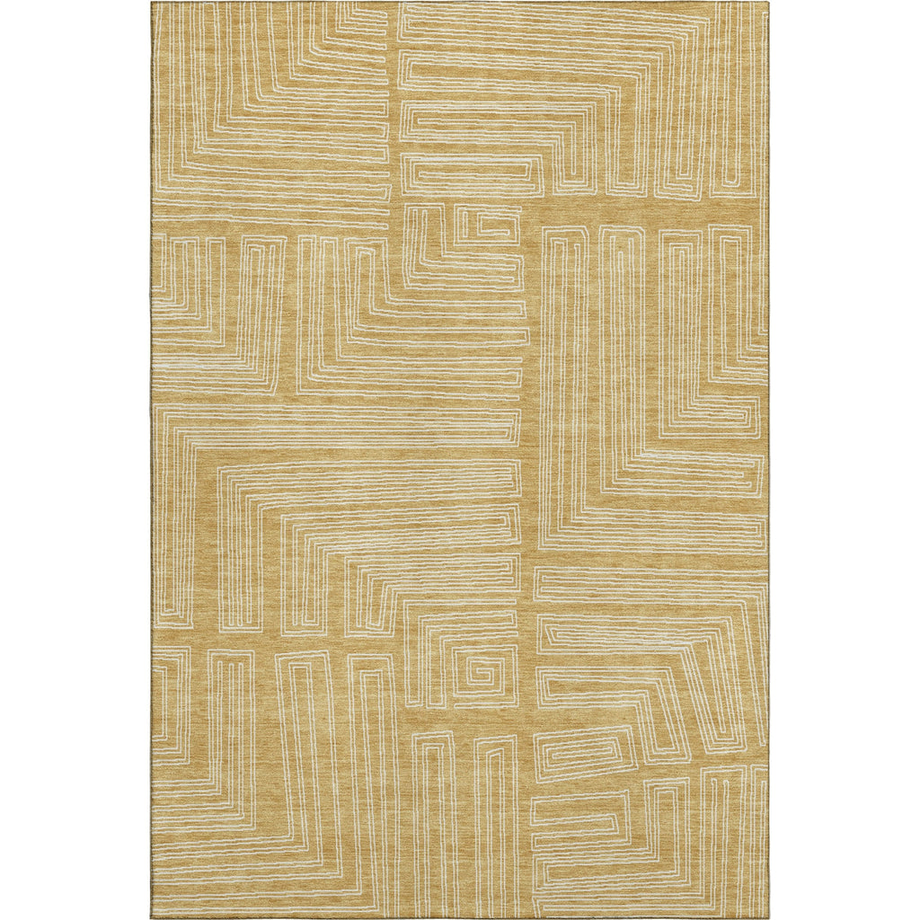 Piper Looms Mayfield Geometric AMF1045 Gold Machine Washable Area Rug main image
